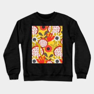 Pomegranates and red flowers Crewneck Sweatshirt